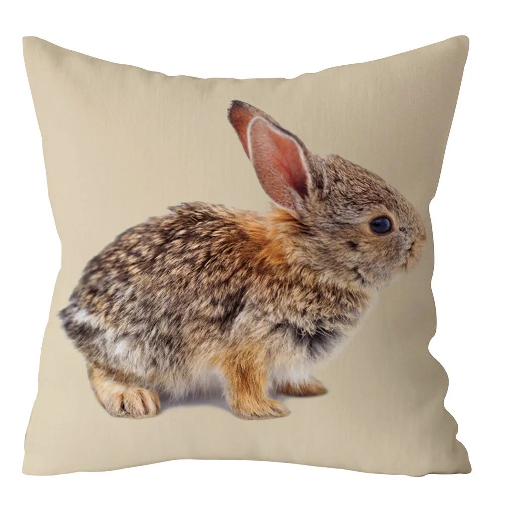 Счастливые пасхальные яйца кролик чехол для подушки декоративный чехол на подушки для дивана мягкий чехол для подушки 45x45 см домашний декор - Цвет: D