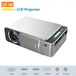 2019 GT-S8 3500 люмен жк-проекторы 1280*800 высокое разрешение бытовой мини-проектор с HDMI/USB1/USB2/AV/VGA/аудио выход