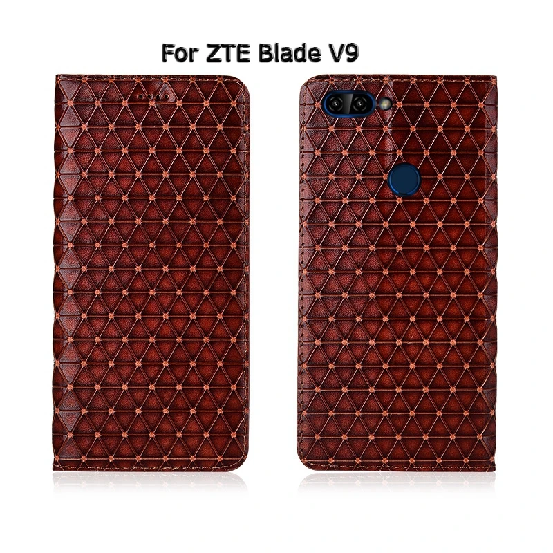 Топ из натуральной кожи чехол для телефона для zte Blade A6 V8 V9 Lite Флип Магнитный кронштейн карты сумка чехол для телефона
