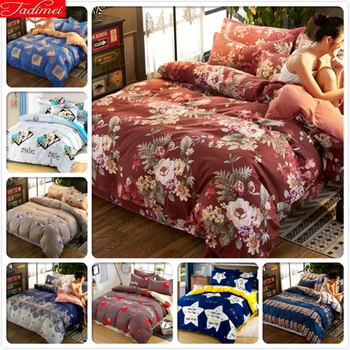

Floral Pattern Duvet Cover Sheet Quilt Comforter Pillow Case Bedding Set Double Queen King Big Size Bed Linen Bedspreads 200x230