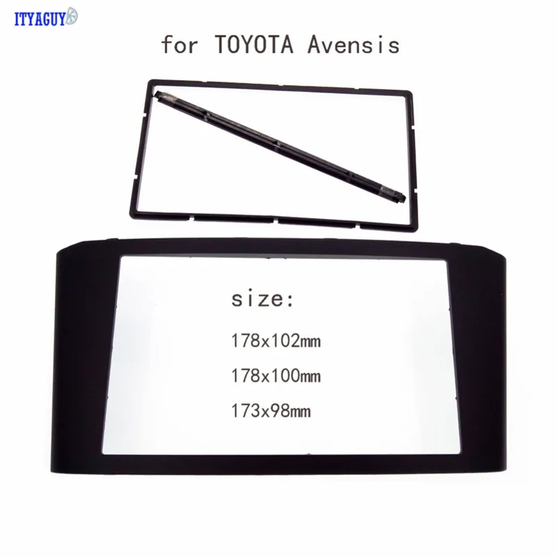 

Car Radio Fascia for TOYOTA Avensis Facia Panel Stereo Face Plate Audio Bezel Facia dash Mount Kit Adapter Trim 2din DVD Frame