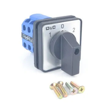 

660V 20A Changeover Switch 8 terminals 3 Positions 1-0-2 Rotary Cam Switch