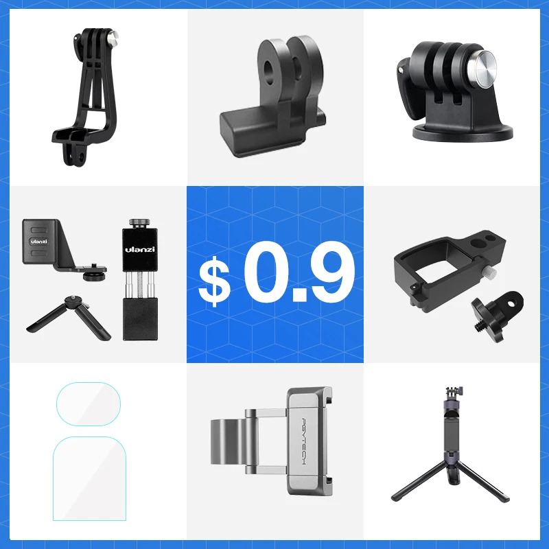 

PGYTECH OSMO Pocket Phone Holder Ulanzi Wide-angle Lens Microphone Hand Grip Tripod for DJI Osmo Pocket Accessories gimbal parts