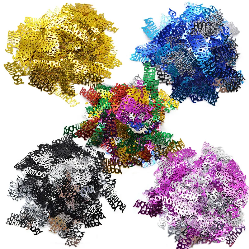 15 г роза с блестками золото серебро счастливый день рождения пятиконечная звезда Круглый полосатый Конфетти День Рождения Вечеринка ребенок душ Декор спринклз