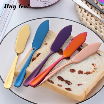 

Buy Go 304 Butter Knife Cheese Dessert Jam Spreaders Stainless Steel Cream Gold Rose Knifes Western Cutlery Breakfast Tool