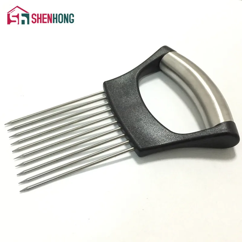 

Amazing Multifunction Onion Cutter Chopper Slicer Vegetable Cutting Loose Meat Tomato Aid Guide Holder Slicing Gadget