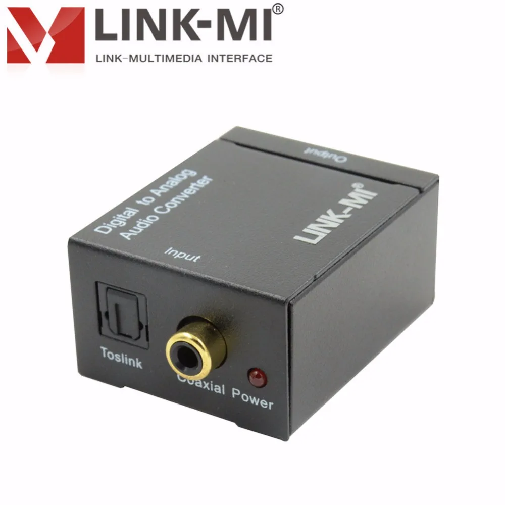 LINK-MI LM-DA01 лучший коаксиальный или Toslink цифровой аудио в L/R аналоговый аудио конвертер