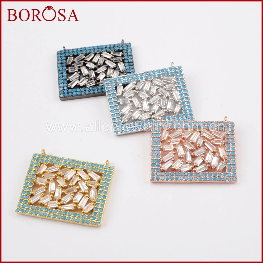 192 Piezas Conectores Cubic Zirconia Para Joyería - 8 Estilos, Agujero 1-1.2 Mm, Para Pulseras Y Collares