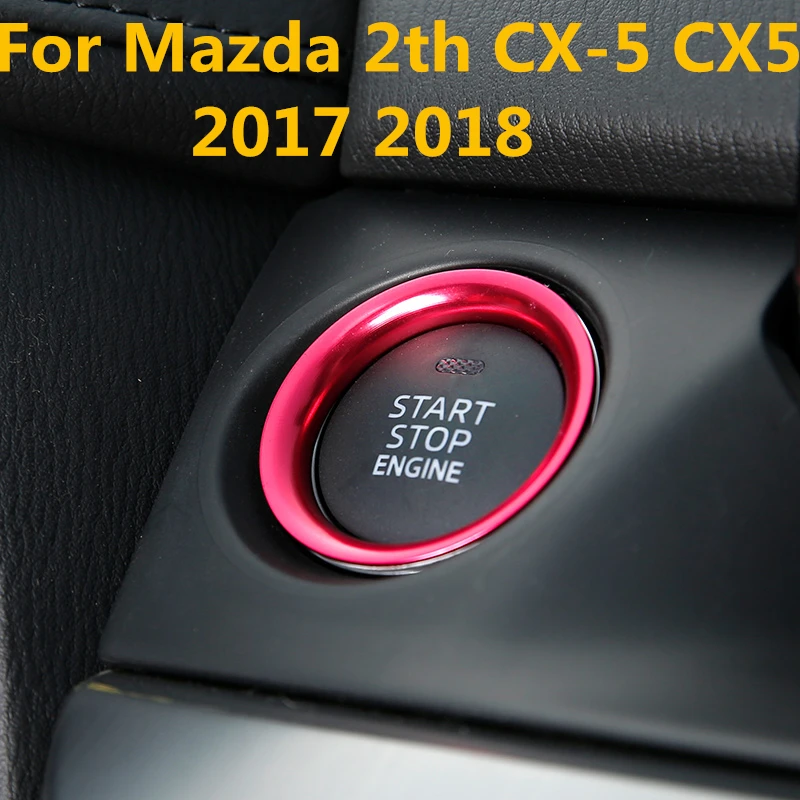 START Engine Button Replace Cover STOP Key Accessories Switch Decoration For Mazda 2th CX 5 CX5 ...