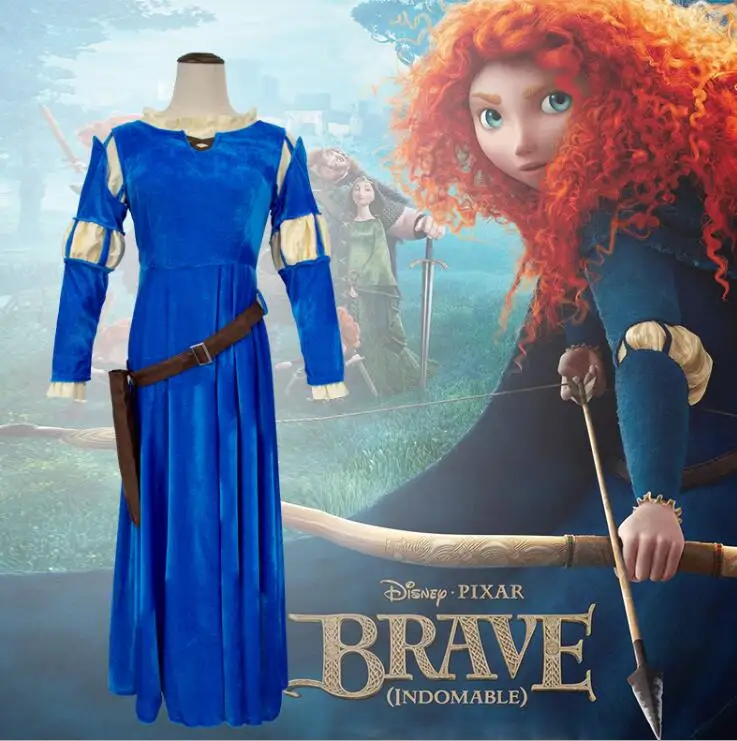 Brave Movie cosplay Princess Merida Cosplay Costume Outfit Halloween
