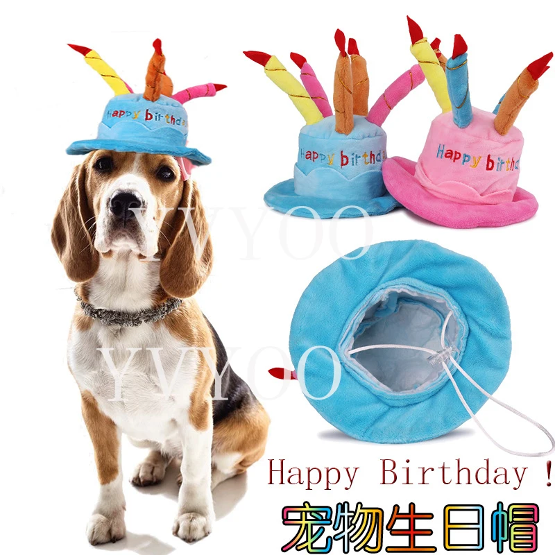 Casquettes Pour Chiens Chiens Chat Chien Casquettes D Anniversaire Chapeau Avec Bougies A Gateau Design Costume Fete D Anniversaire Couvre Chef Accessoires Marchandises Pour Chiens Aliexpress