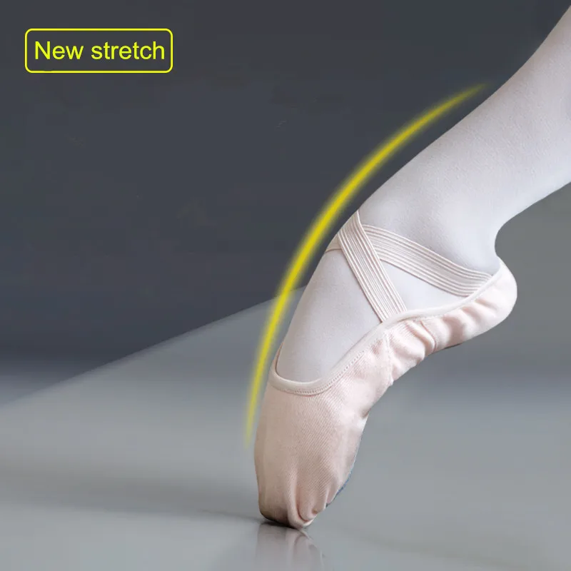 

Women Men Adult Ballerina Shoe Stretch Cotton Fabric Soft Sole Flats Sapato Feminino Without Drawstring Ballet Dance Shoes