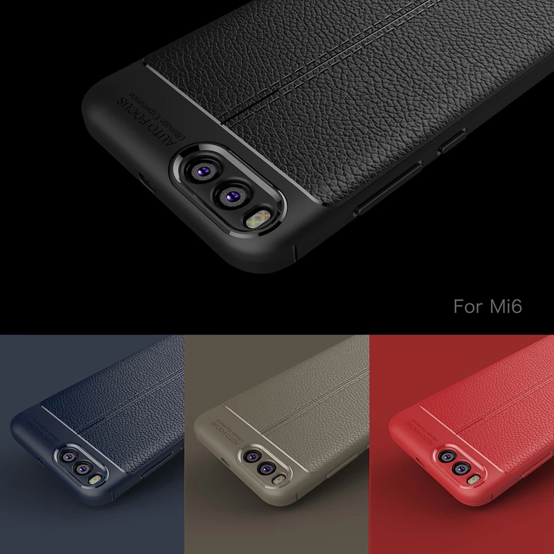 Для Xiaomi mi 6 чехол Роскошный 360 полная защита Мягкий ТПУ задняя крышка для бизнес