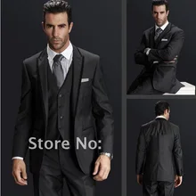 Темно-серый жених смокинги шафером пик черный нагрудные жениха костюмы мужчины свадебные костюмы жених платье( куртка+ брюки+ жилет+ галстук