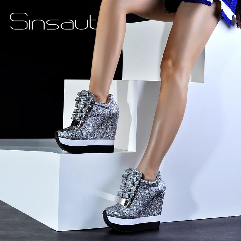 Sinsaut Shoes Women Height Increase Shoes Women Autumn Winter Pumps High Heels Trending Caramel Unique Design Sneakers afbeelding