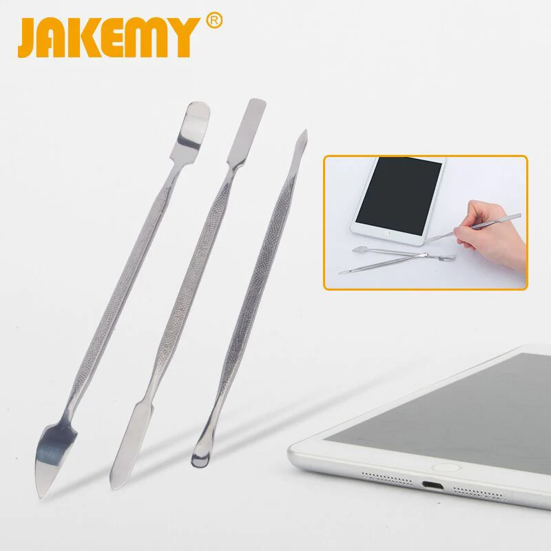 JAKEMY 3pcs/set Metal Pry Spudger Tools Kits Repair Opening Pry Tool Kit For IPhone IPad For Samsung Cell Phone JAKEMY 3pcs/set Metal Pry Spudger Tools Kits Repair Opening Pry Tool Kit For IPhone IPad For Samsung Cell Phone