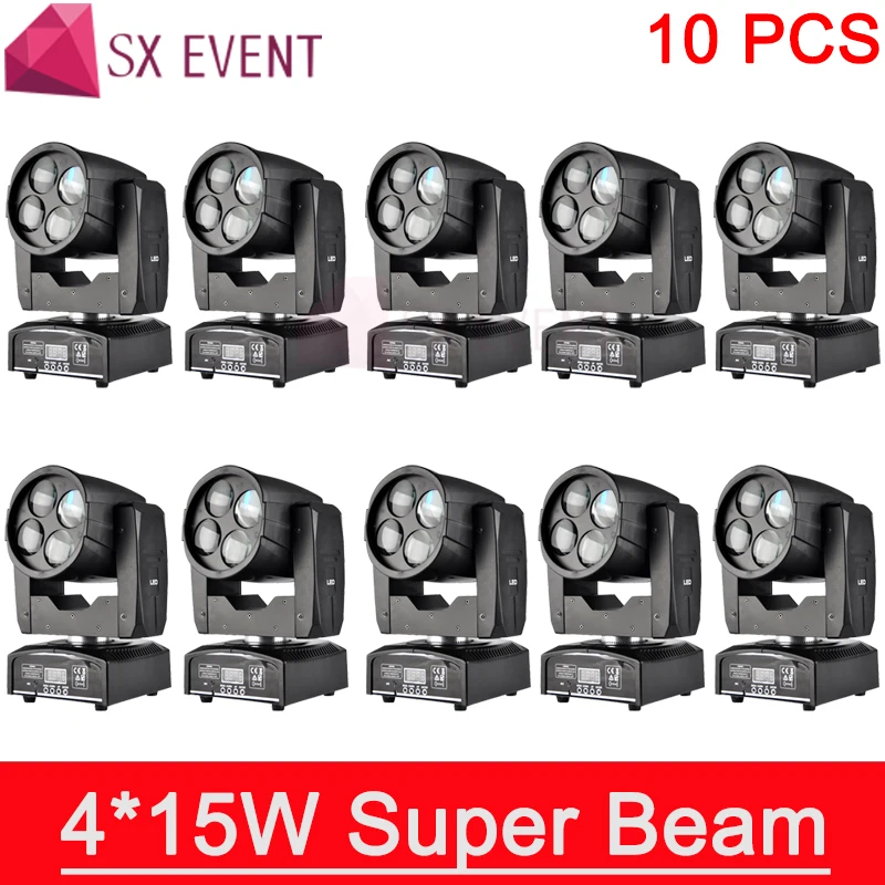 Высокое Качество дискотека 4*10 Вт мини-moving head Супер луча led dmx