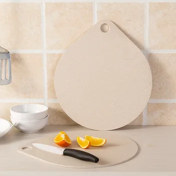 

Wheat Fiber Dripping Kitchen Fruit Vegetable Chopping Board Daily Circular Household Cutting Board Kitchen Tool Accessories