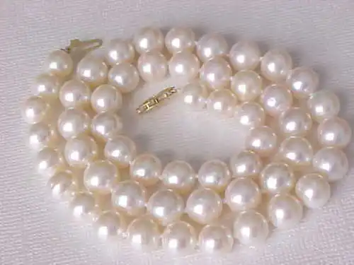 

round 18" AAAA 6-5 MM SOUTH SEA NATURAL White PEARL NECKLACE 14KGP GOLD CLASP