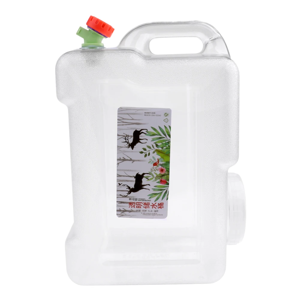 12L Handle Design Portable Outdoor Camping Car Water Carrier Bucket Canister Storage Container with Handle Water Tap