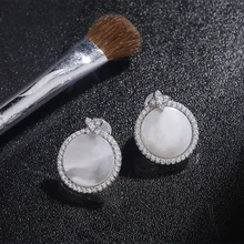 Новые модные круглые сережки в виде ракушек для женщин серьги для свадебной вечеринки винтажные подарки богемные Bijoux ZK40