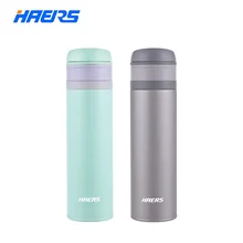 Haers superlight taza de viaje botella térmica de vacío de acero inoxidable aislamiento de agua frasco one-handed abierto 400 ml 500 ml