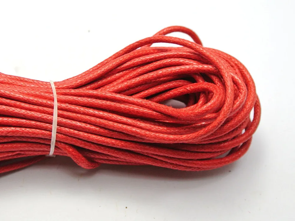 Выдерживающие погружение до 30 метров красного цвета из вощеного хлопка Бисероплетение нитка 2 мм Ювелирная цепочка