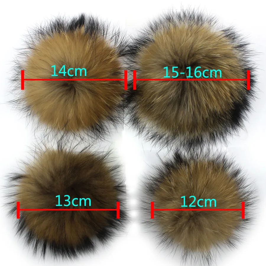 Помпоны из натурального меха енота для сумок 5 шт./лот 12 13 14 15 см|raccoon fur pompom|fur pompomfur
