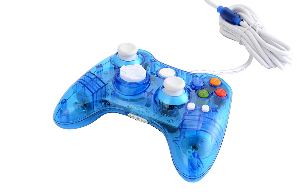 made in shenzhen LED light new design wired gamepad game controller for XBOX 360