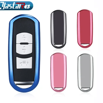 

Car Styling Soft TPU Car Smart Key Shell Cover Bag Key Case For Mazda 3 6 CX5 CX7 323 626 Familia Car Accessories Key