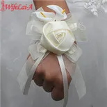Wifelai-цвет на заказ дешевые шелк розовыми цветами наручные Цветы невесты лента брак Свадебный корсаж ручной цветы SW076