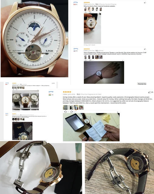 LIGE Brand Men Watches Automatic Mechanical Watch Tourbillon Sport Clock Leather Casual Business Retro Wristwatch Relojes Hombre -