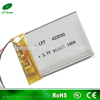 

LFT422030 low price supply 300mah 3.7v lipo battery packs