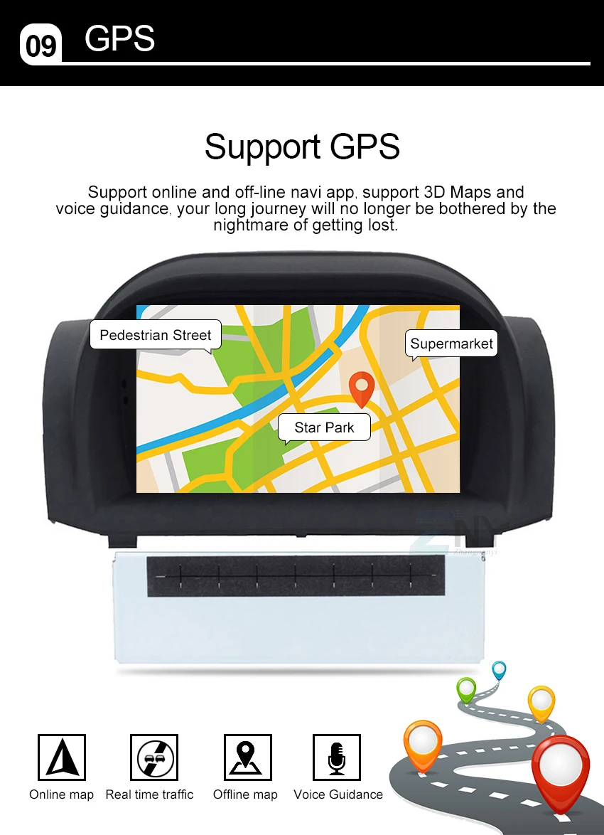 Clearance 7" HD Android 8.1 Car GPS Stereo For Ford Fiesta 2013 2014 2015 2016 Auto DVD Audio Radio FM WiFi Navigation Free Backup Camera 11