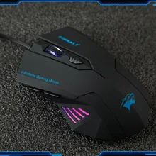 Forka Ergonomic Frosted Wired Gaming Mouse 6Buttons 2400DPI Adjustable Silent Click Optical USB Computer Mouse for PC Laptop