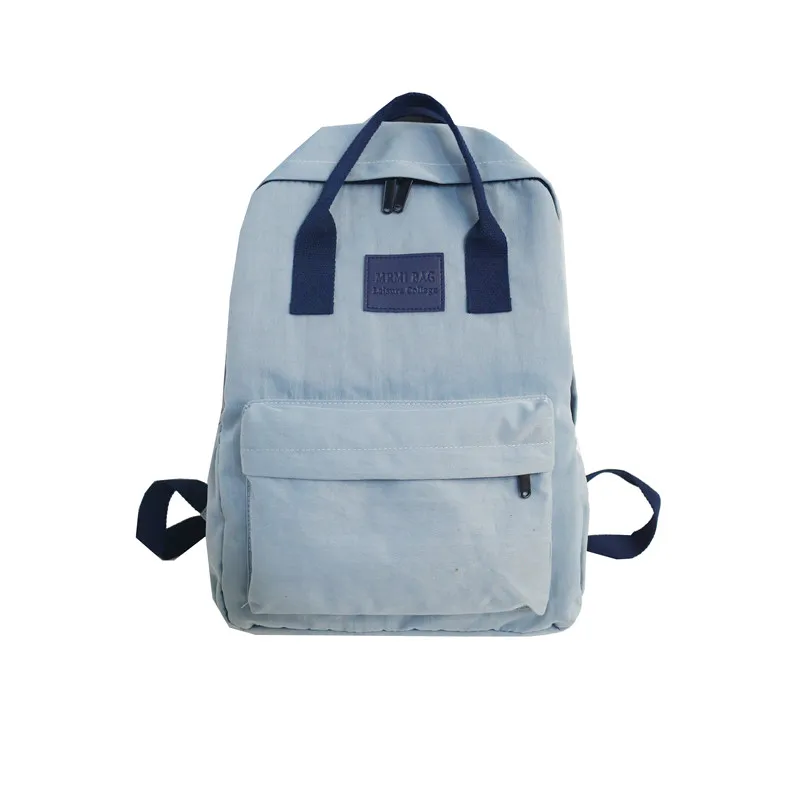 Женские рюкзаки в стиле преппи, школьные сумки для девочек-подростков, Большая вместительная Модная студенческая сумка для книг, нейлоновая сумка с ручкой сверху - Цвет: blue