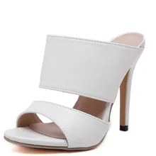 Summer Beach Women Slippers Flip Flops Woman Shoes Faux Leather Suede Mules Pumps High Heel Sandals