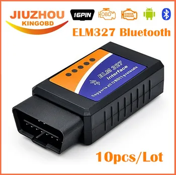 

10Pcs DHL Free 2017 V2.1 ELM327 Bluetooth OBD2/OBDII Diagnostic Interface Bluetooth ELM327 Mini OBD2 ELM 327 Car Code Scanner