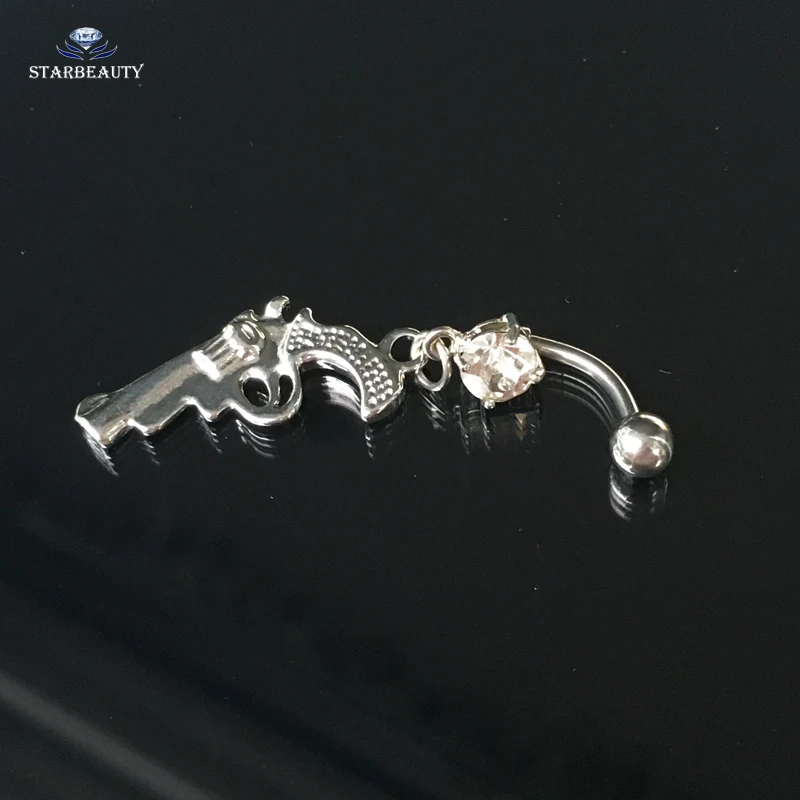 14G Austria Zircon Navel Ring Body Piercing Earrings Real Stainless