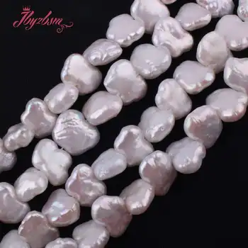 

10x14mm Cultured Freshwater PearlWhite Butterfly Loose Natural Stone Beads For Jewelry Making DIY Necklace Bracelet Strand 15"