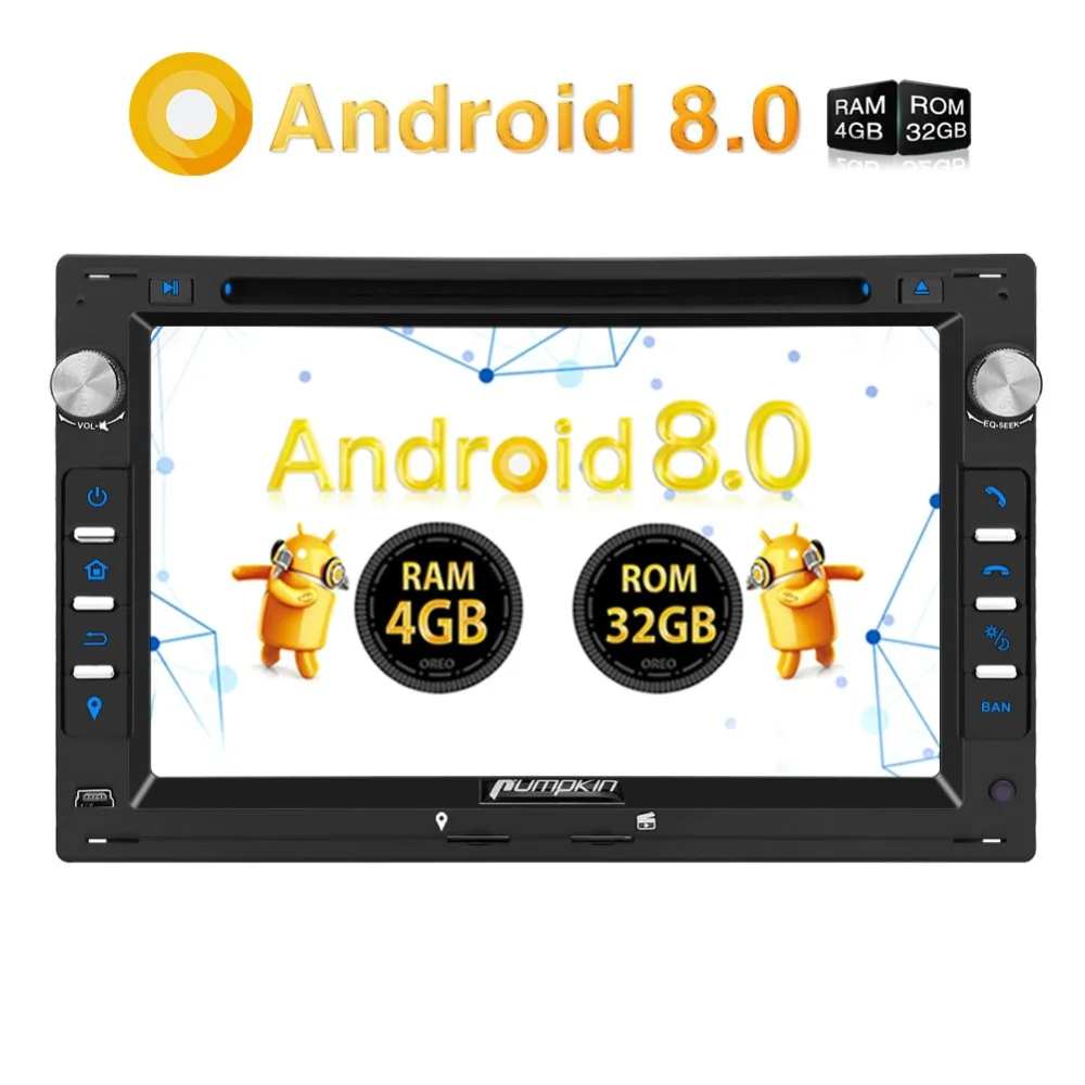Pumpkin 2 Din 7''Android 8.0 Car DVD Player GPS Navigation FM Rds Radio Car Stereo For VW/Passat B5/Golf Bluetooth DAB+ Headunit цена Pumpkin 2 Din 7''Android 8.0 Car DVD Player GPS Navigation FM Rds Radio Car Stereo For VW/Passat B5/Golf Bluetooth DAB+ Headunit цены онлайн