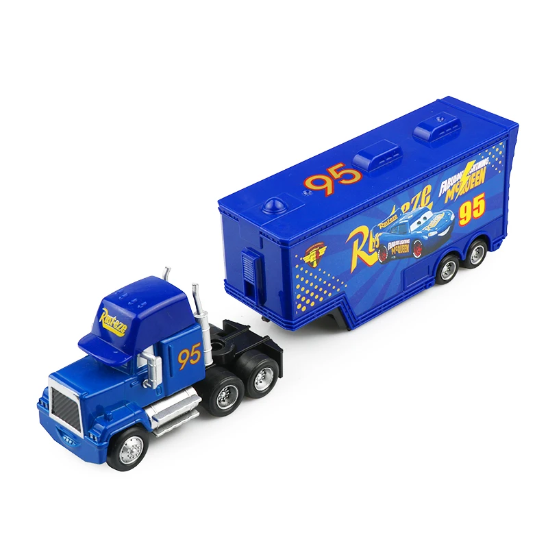 Дисней Pixar Cars 3 2 шт. сказочный с Lightning McQueen контейнер для грузовика 1:55 литой под