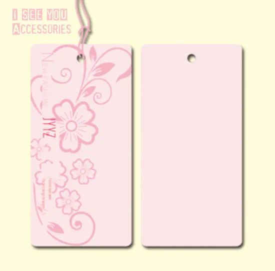 

252 Custom Women's Garment hang tags Free drill hole 1000 piece/lot