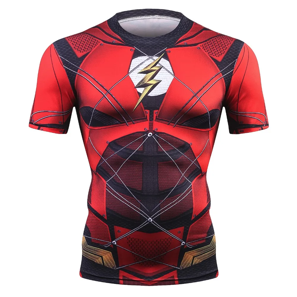 

The Flash Marvel Superhero Men T Shirt 3D Printed Compression Short Sleeve T-Shirt Men Exercise Fitness Clothing Funny Tee Shirt