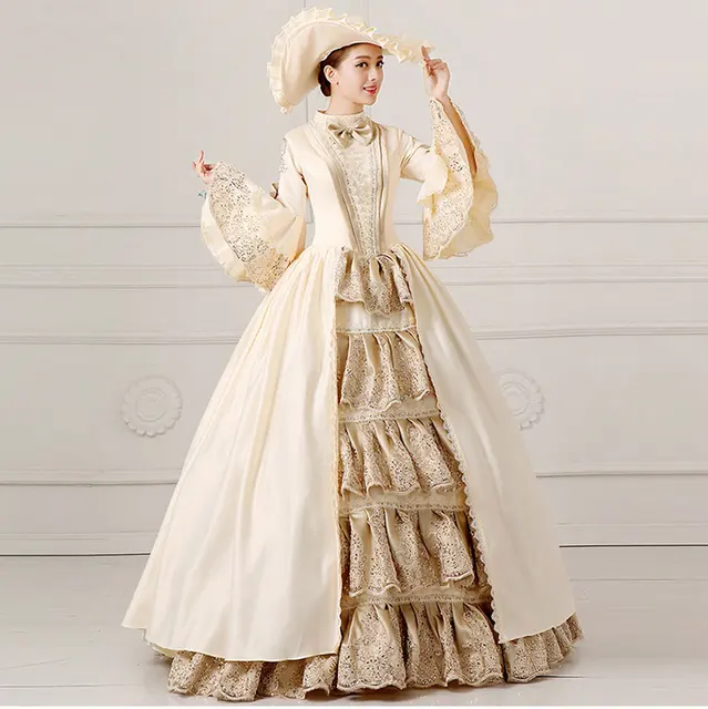 2017 European Court Dress 18th Century Queen Victorian Dresses Ball Gowns For Ladies Halloween Cosplay Costume