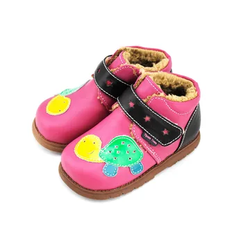 

TipsieToes Brand High Quality Turtle Cartoon Sheepskin Kids Children Boots School Shoes For Girls New 2020 Autumn Winter A64101