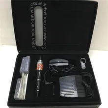 1 комплект профессиональная роторная электрическая машина для постоянного макияжа/30 шт. иглы наконечник тату макияж бровей губ машина набор ручек