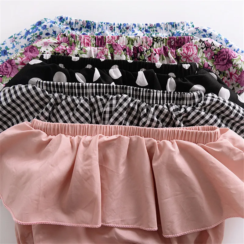 Симпатичные шортики для маленьких девочек Слои Ruffled новорожденных Блумер Флора