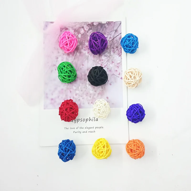 

10 pieces / 3cm artificial rattan ball grass ball wedding birthday party Christmas decoration ball home decoration supplies