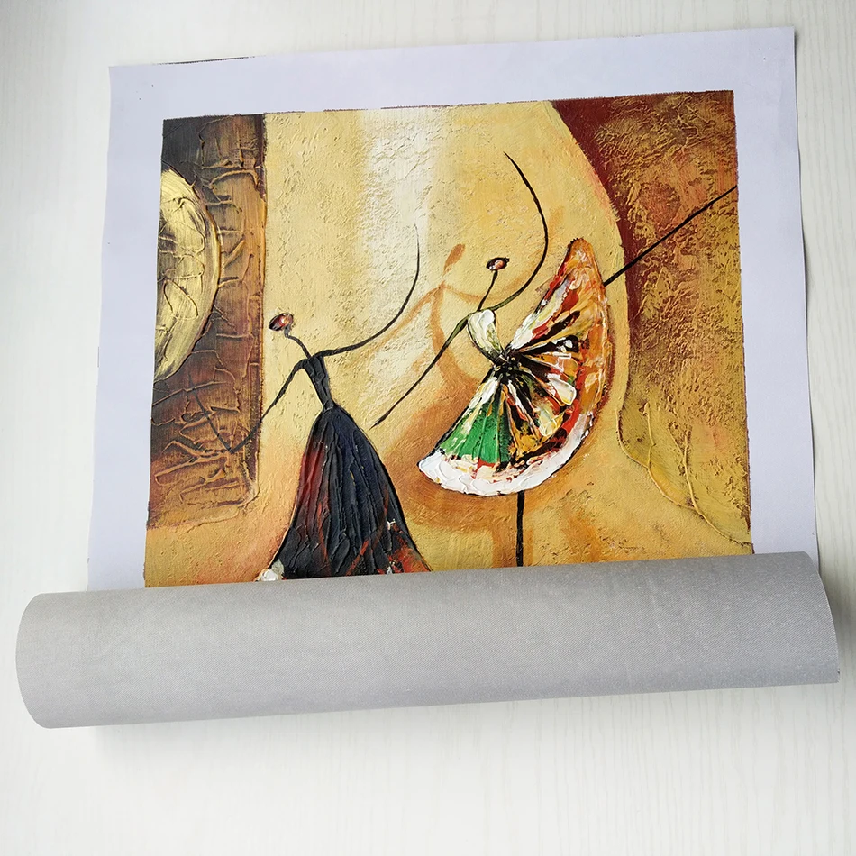 Günstige Unframed 3 Panel Handgemalte Ballett Tänzerin Abstrakte Moderne Wand Kunst Bild Home Decor Ölgemälde Auf Leinwand Für Schlafzimmer